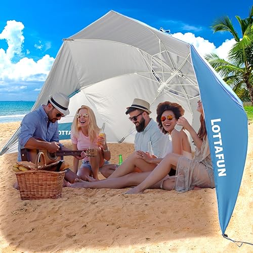 LOTTAFUN Beach Shelter UPF50+ Pop-Up 10ft
