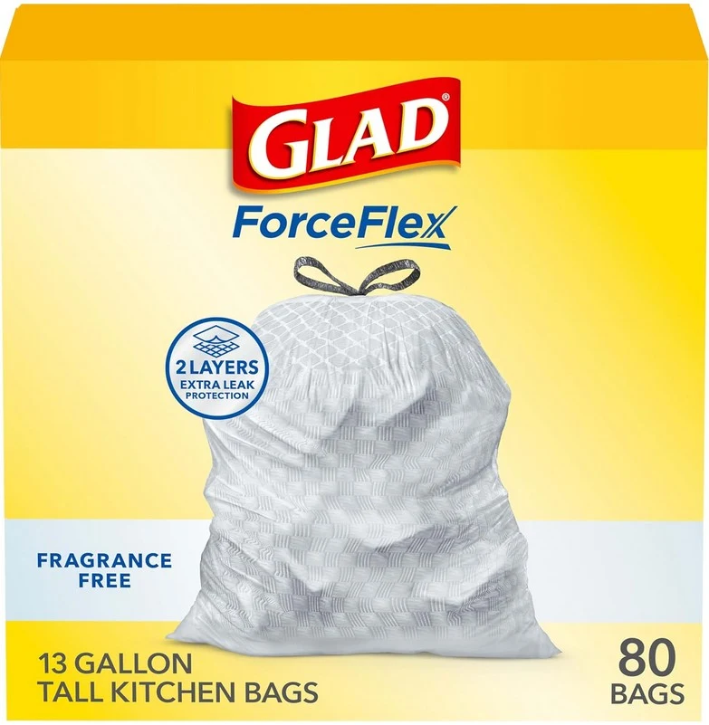 Glad ForceFlex Tall Kitchen Drawstring Trash Bags