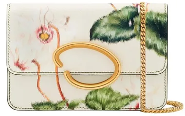 Oscar de la Renta Cyclamen-Printed O Pochette